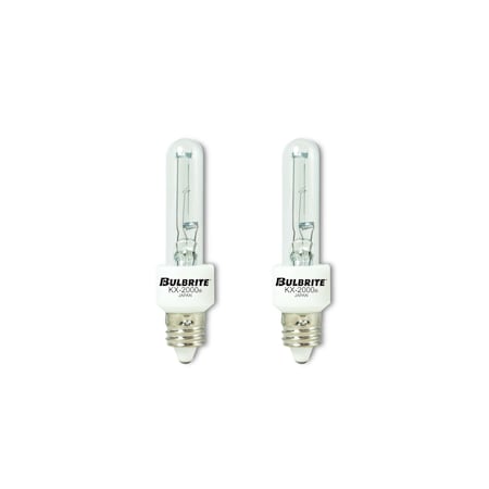 Bulbrite KX Dimmable T3Mini-Candelabra Screw Base E11 Clear Light Bulb, 2 PK 861114